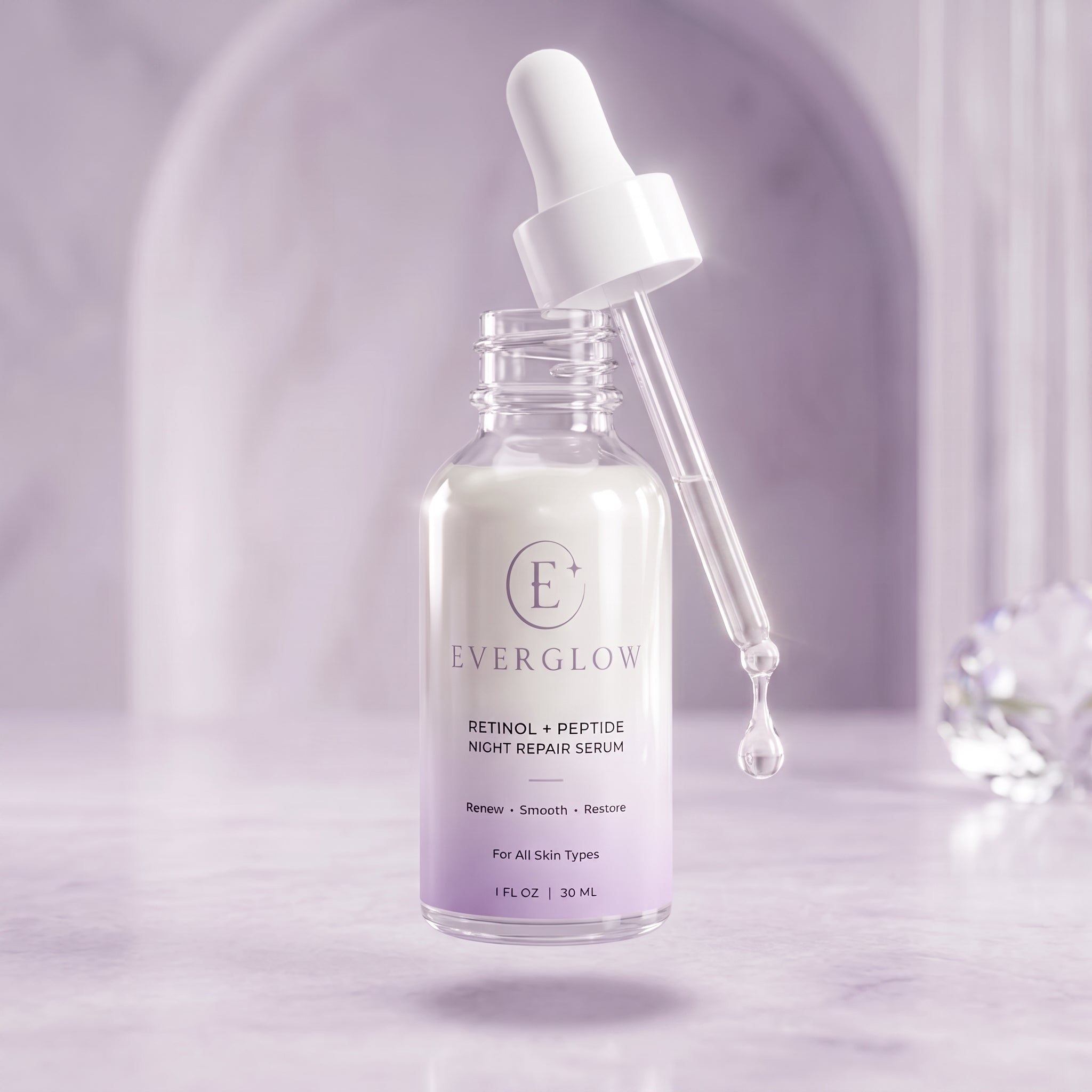 EVERGLOW  Retinol + Peptide Night Repair Serum